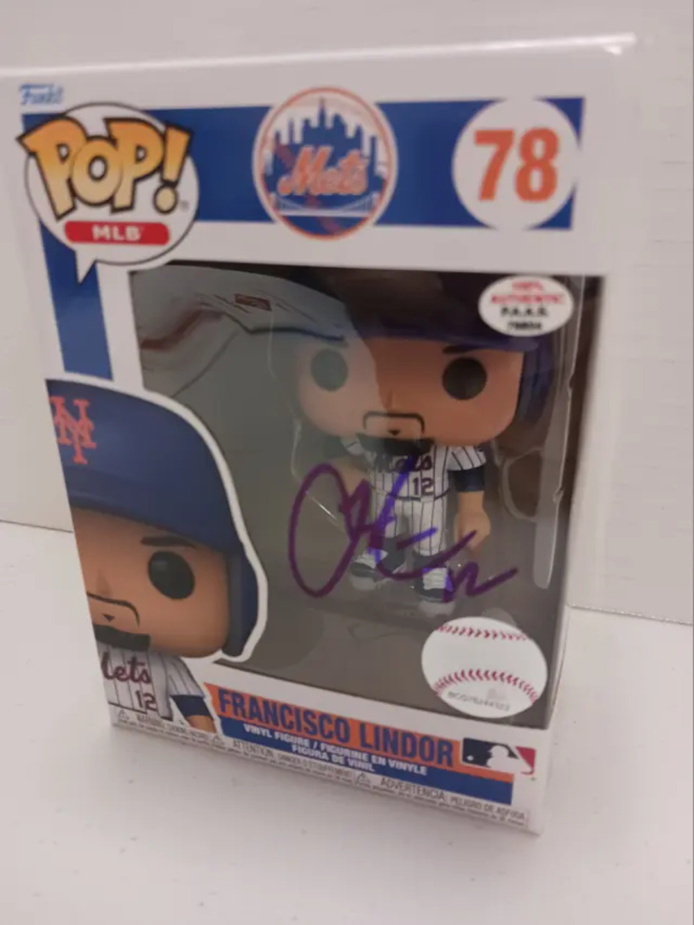 Francisco Lindor of the NY Mets signed autographed Funko Pop Figure PAAS COA 804