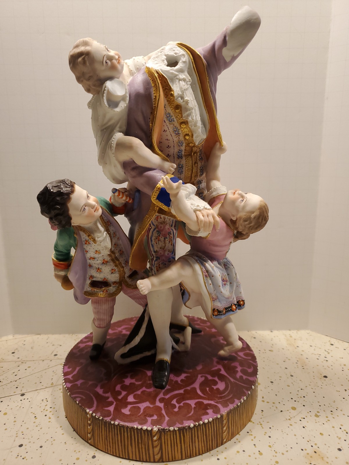 Damaged Nineteenth Century (1800's) French Bisque Fine Porcelain by Jean Gille Damaged Nineteenth Century (1800's) French Bisque Fine Porcelain by Jean Gille
