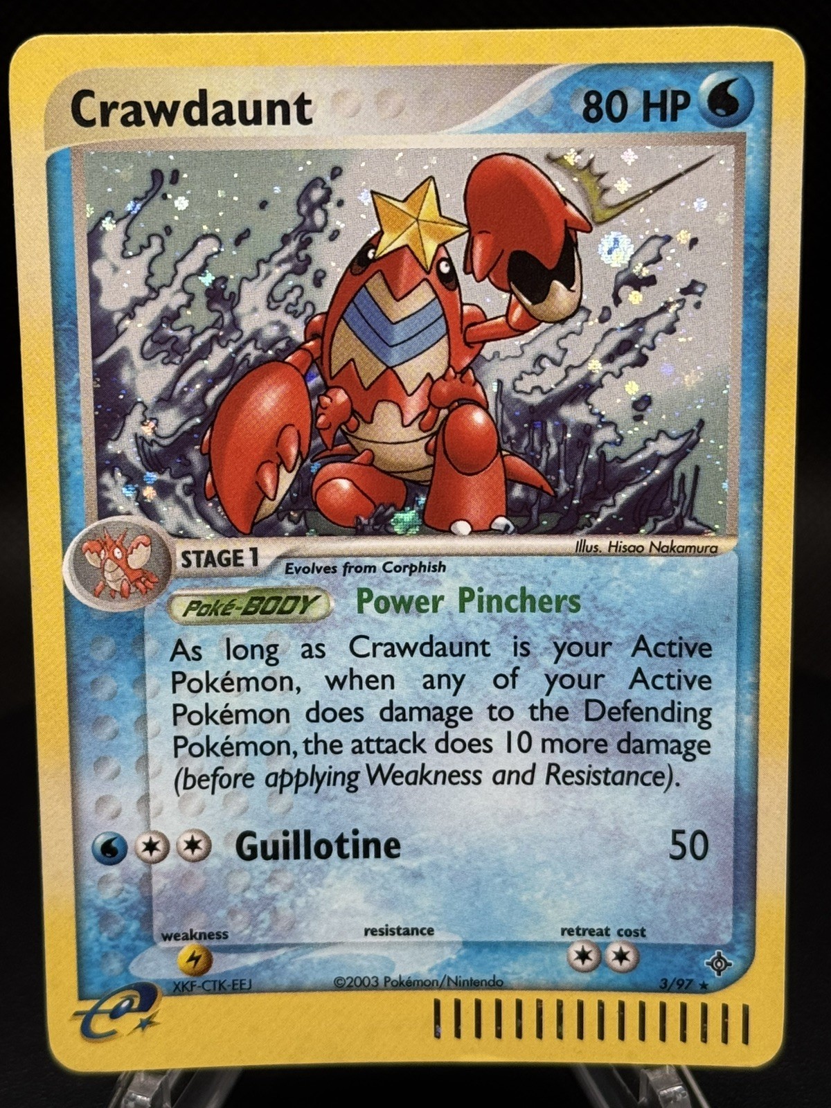 🦀✨ Pokémon TCG – Crawdaunt 3/97 – EX Dragon – Holo Rare – NM