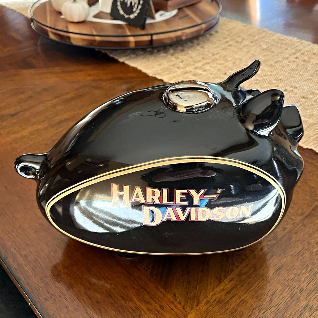 Harley-Davidson Black Piggy Bank Coin Bank