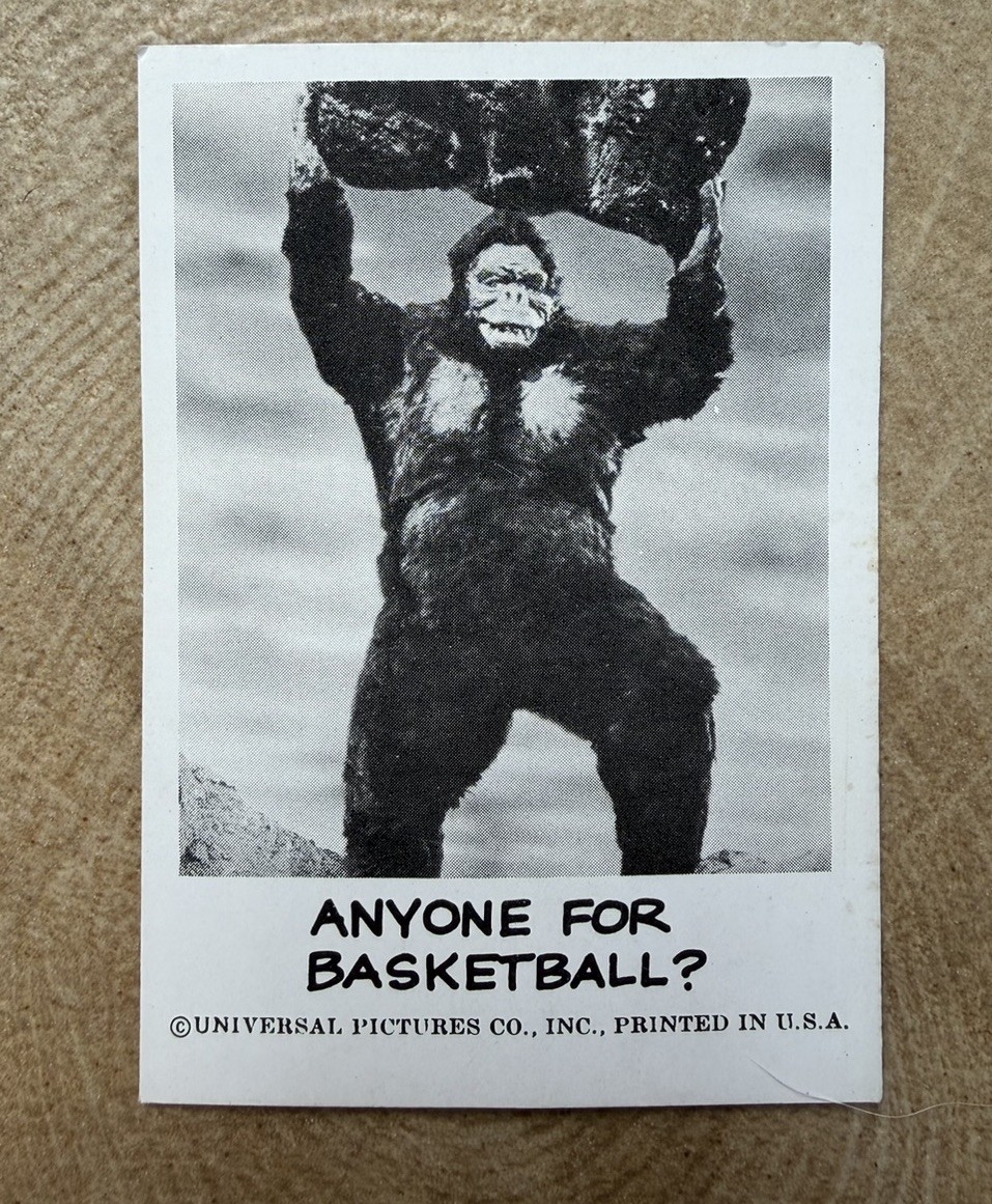 1961 Leaf Spook Stories Universal Pictures King Kong Anyone For Basketball #108 1961 Leaf Spook Stories Universal Pictures King Kong Anyone For Basketball #108