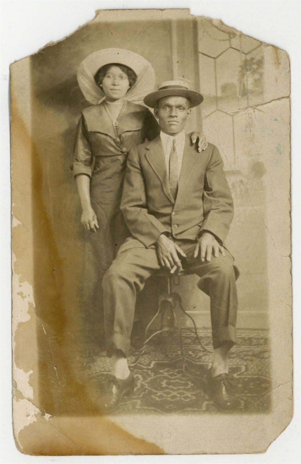 African American Classy Couple 1910 Confident Black Man Cigar Gangster Don RPPC African American Classy Couple 1910 Confident Black Man Cigar Gangster Don RPPC