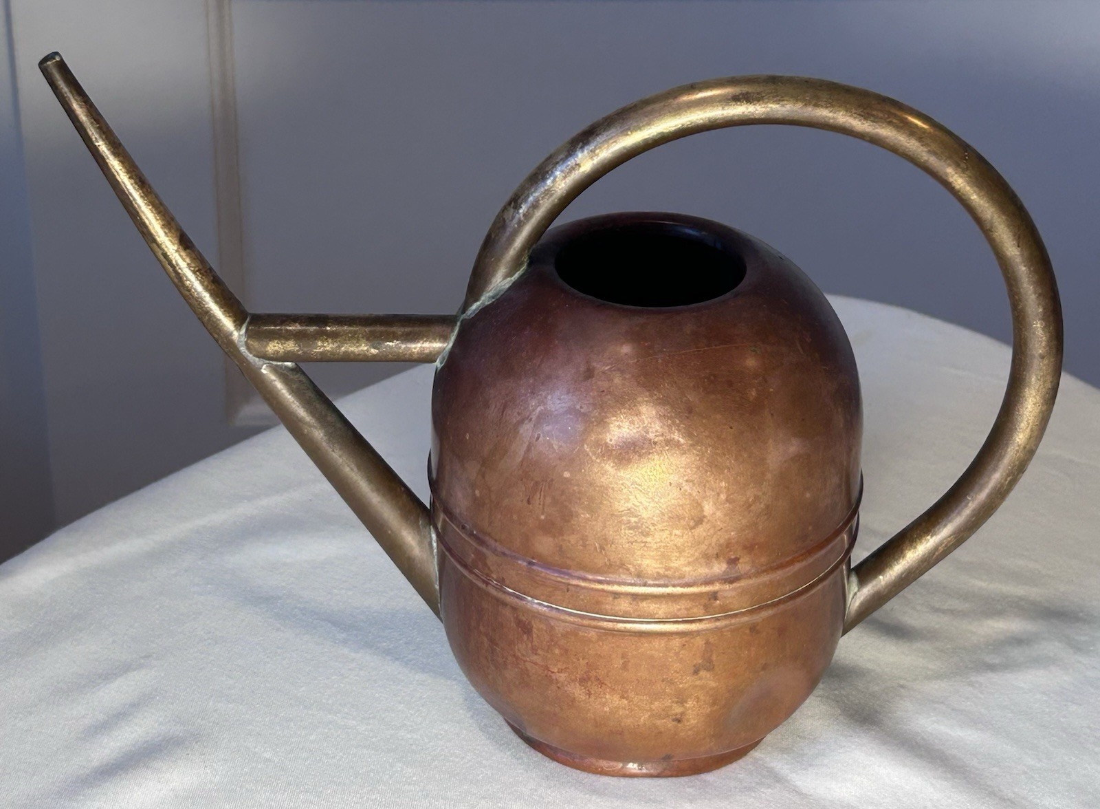 Chase 1930’s Art Deco Copper Watering Can w/Brass Accents~Minotaur Archer Stamp Chase 1930’s Art Deco Copper Watering Can w/Brass Accents~Minotaur Archer Stamp
