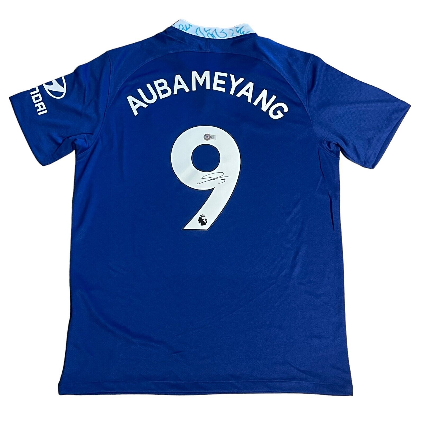 Pierre-Emerick Aubameyang Signed Chelsea Soccer Jersey AUTO Beckett COA Hologram