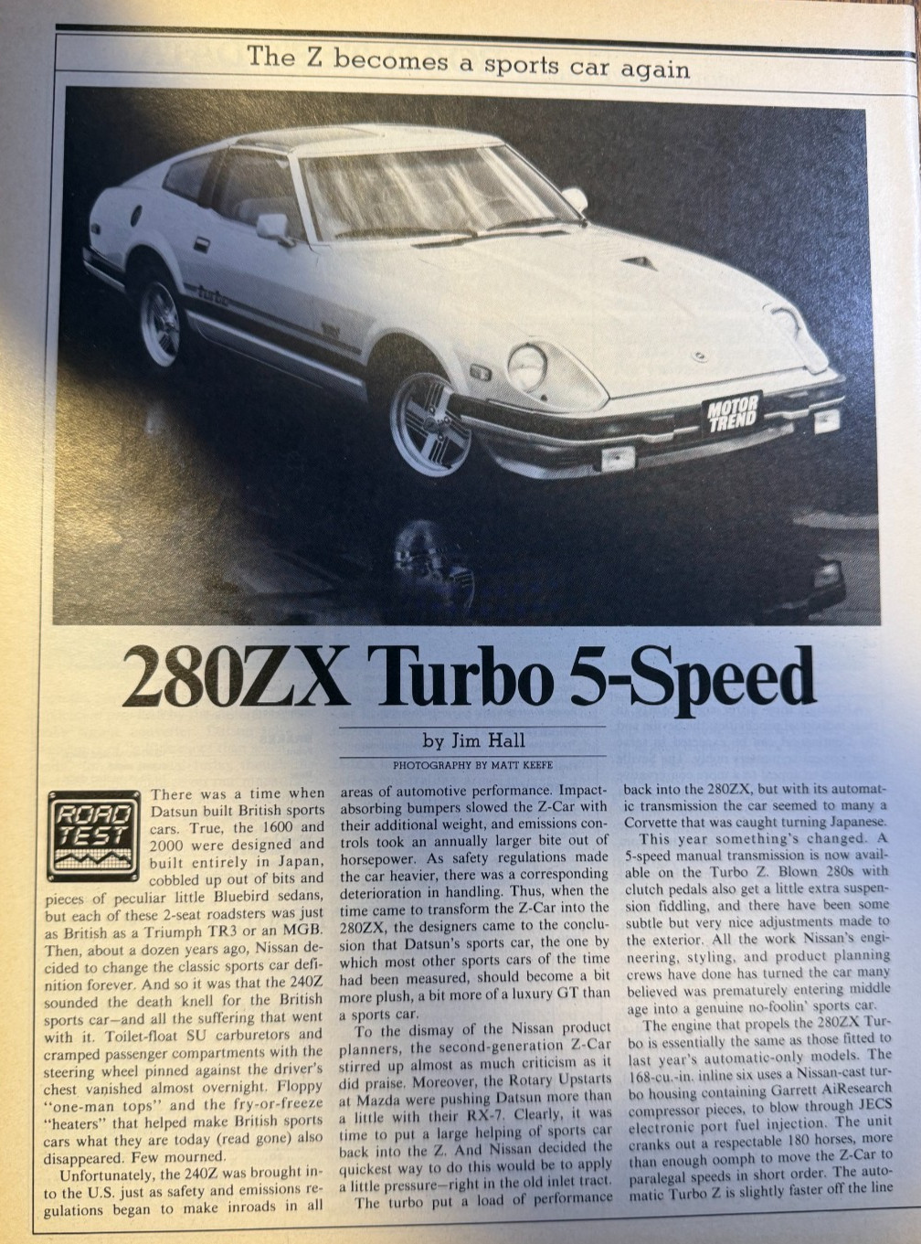 1982 Road Test Datsun 280ZX Turbo 5-Speed illustrated 1982 Road Test Datsun 280ZX Turbo 5-Speed illustrated