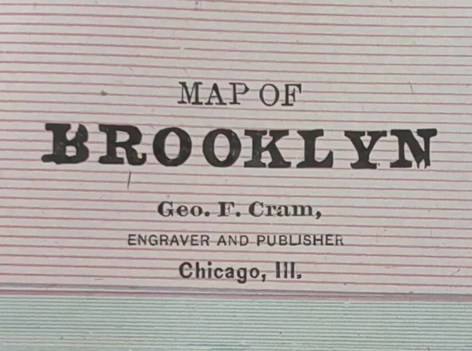 Vintage 1887 BROOKLYN NEW YORK Map 13 Vintage 1887 BROOKLYN NEW YORK Map 13