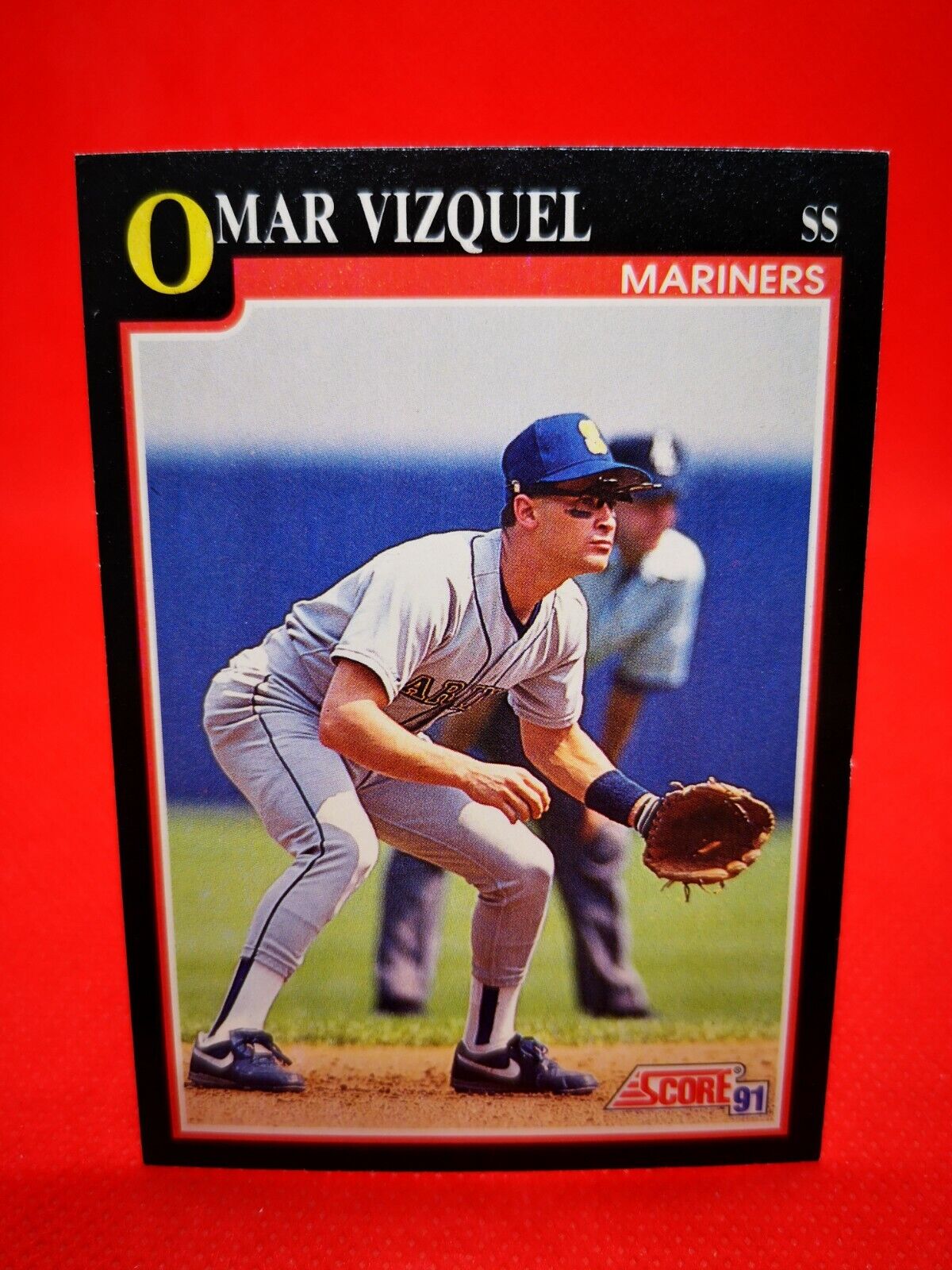 Score 1991 card baseball card mlb us nm +/m seattle mariners #299 omar vizquel