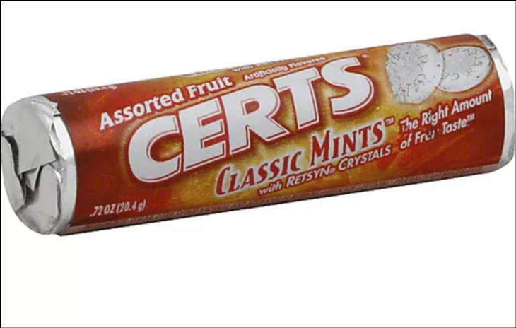 Certs Mints Assorted Fruit Classic Roll. Collector Candy 1 Roll DISCONTINUED Certs Mints Assorted Fruit Classic Roll. Collector Candy 1 Roll DISCONTINUED