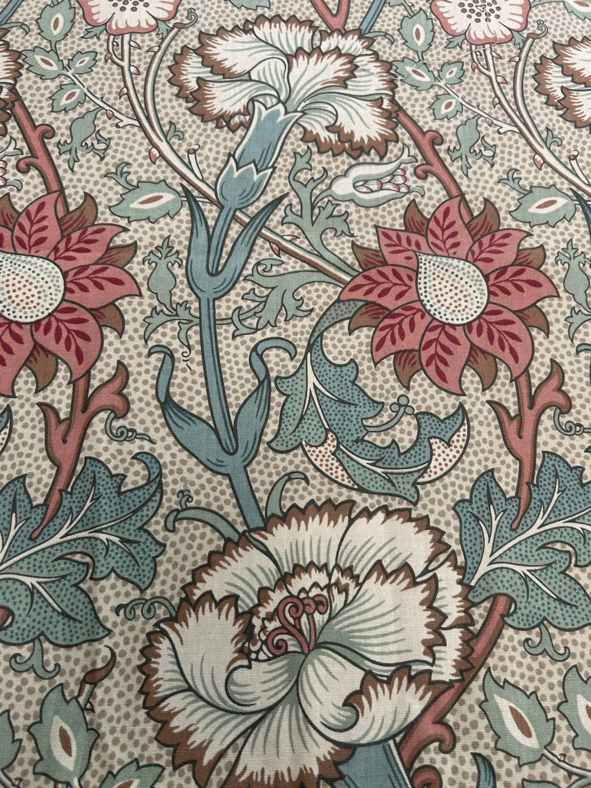 Vintage William Morris Sanderson Pink and Rose Fabric 1996 BTY Linen Blend Vintage William Morris Sanderson Pink and Rose Fabric 1996 BTY Linen Blend