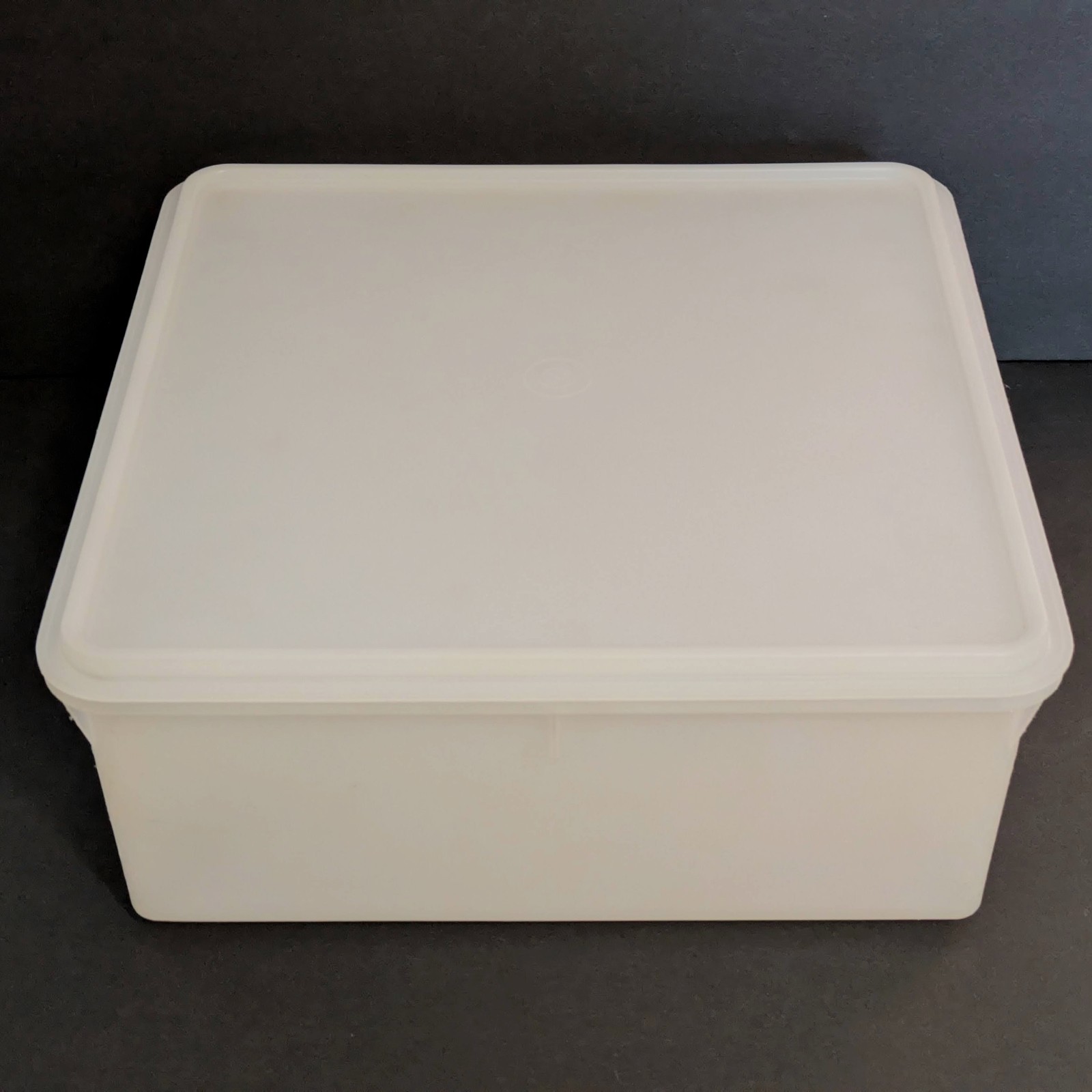 Vintage Tupperware 12x12x5 Jumbo Square Keeper Sheer #166 Container w/ #223 Lid Vintage Tupperware 12x12x5 Jumbo Square Keeper Sheer #166 Container w/ #223 Lid