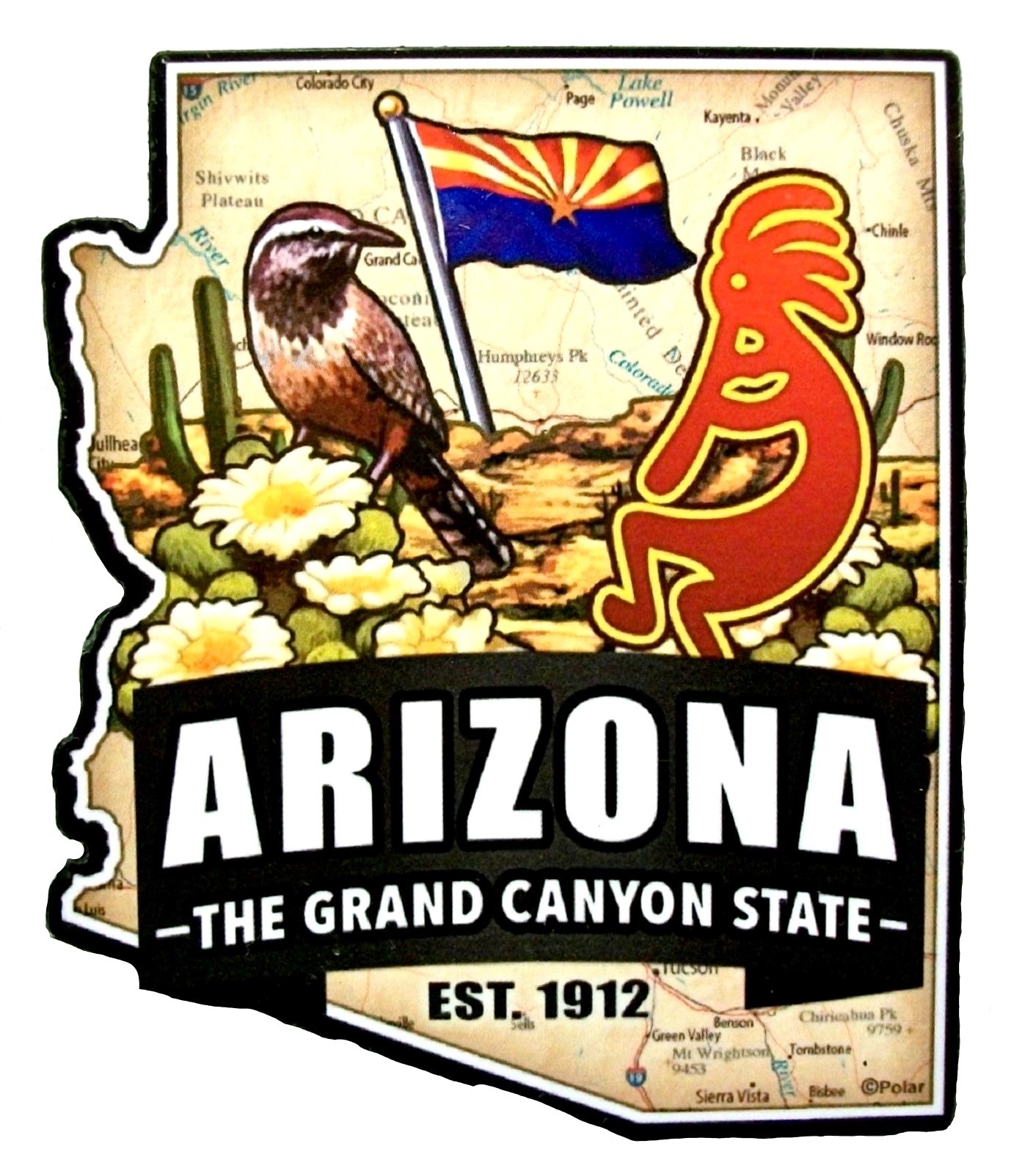 Arizona the Grand Canyon State Est. 1912 Artwood Jumbo Fridge Magnet Arizona the Grand Canyon State Est. 1912 Artwood Jumbo Fridge Magnet