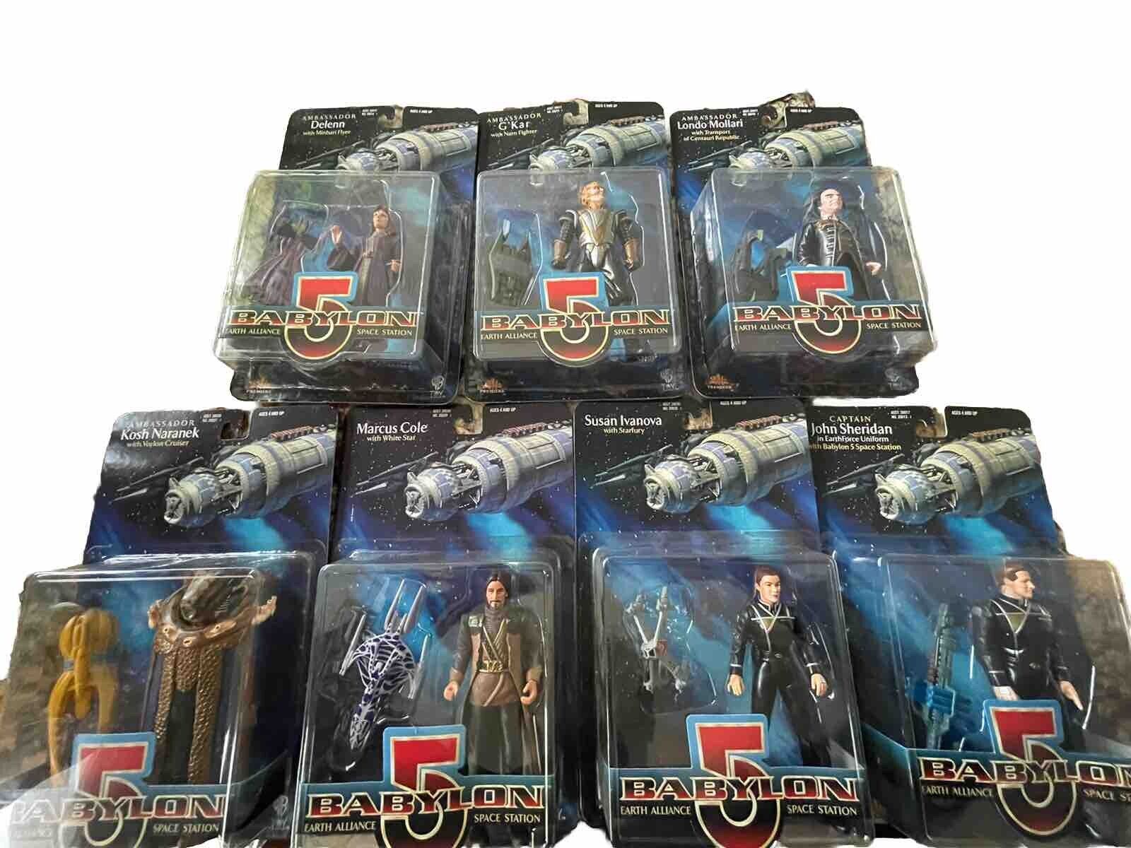 1997 Babylon 5 Earth Alliance Space Station Exclusive Premiere Lot of 7 Sealed