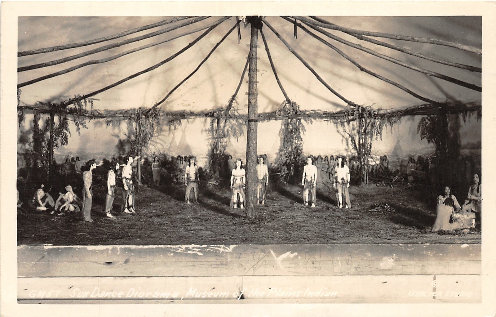 J8/ Missoula Montana RPPC Postcard c1951 Museum Plains Indians Sun Dance 204 J8/ Missoula Montana RPPC Postcard c1951 Museum Plains Indians Sun Dance 204