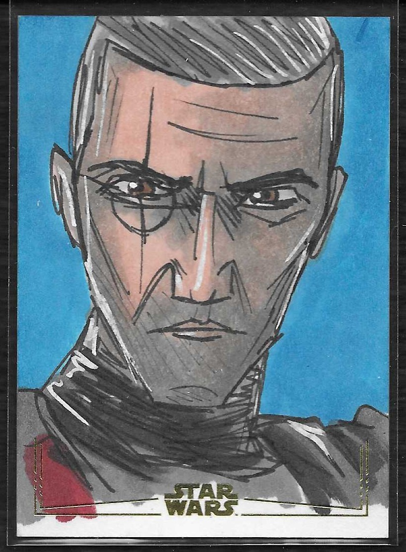 2026 Topps Star Wars Galaxy Crosshair Gold Foil Sketch 1/1 By Veronica Louro