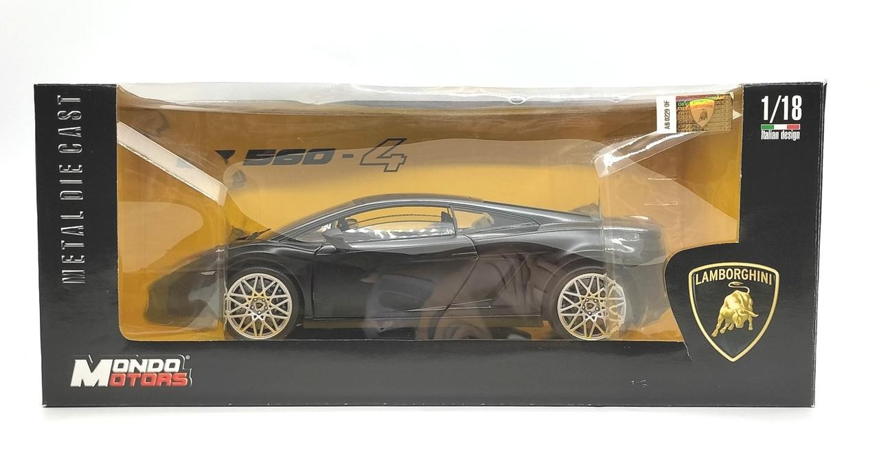 Mondo Motors Lamborghini Lp 560 Black 1/18 Scale Car