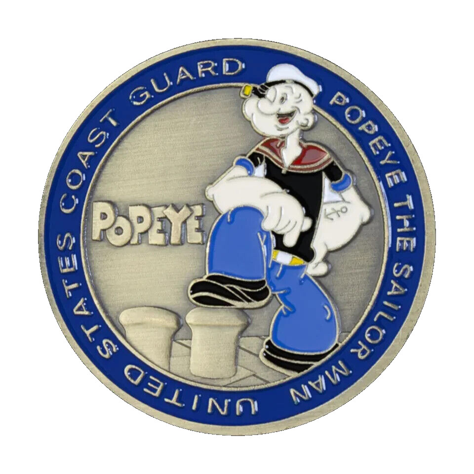 COAST GUARD POPEYE CHALLENGE COIN COAST GUARD POPEYE CHALLENGE COIN