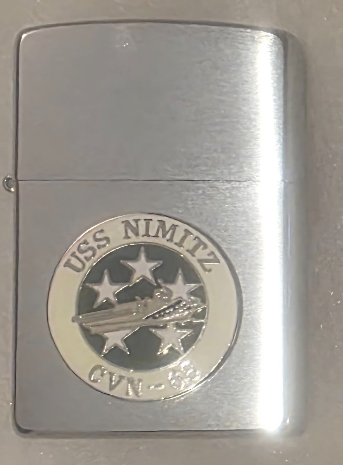 Vintage 2004 Metal Zippo, U.S.S. Nimitz CVN-68,  Aircraft Carrier Ship, Navy