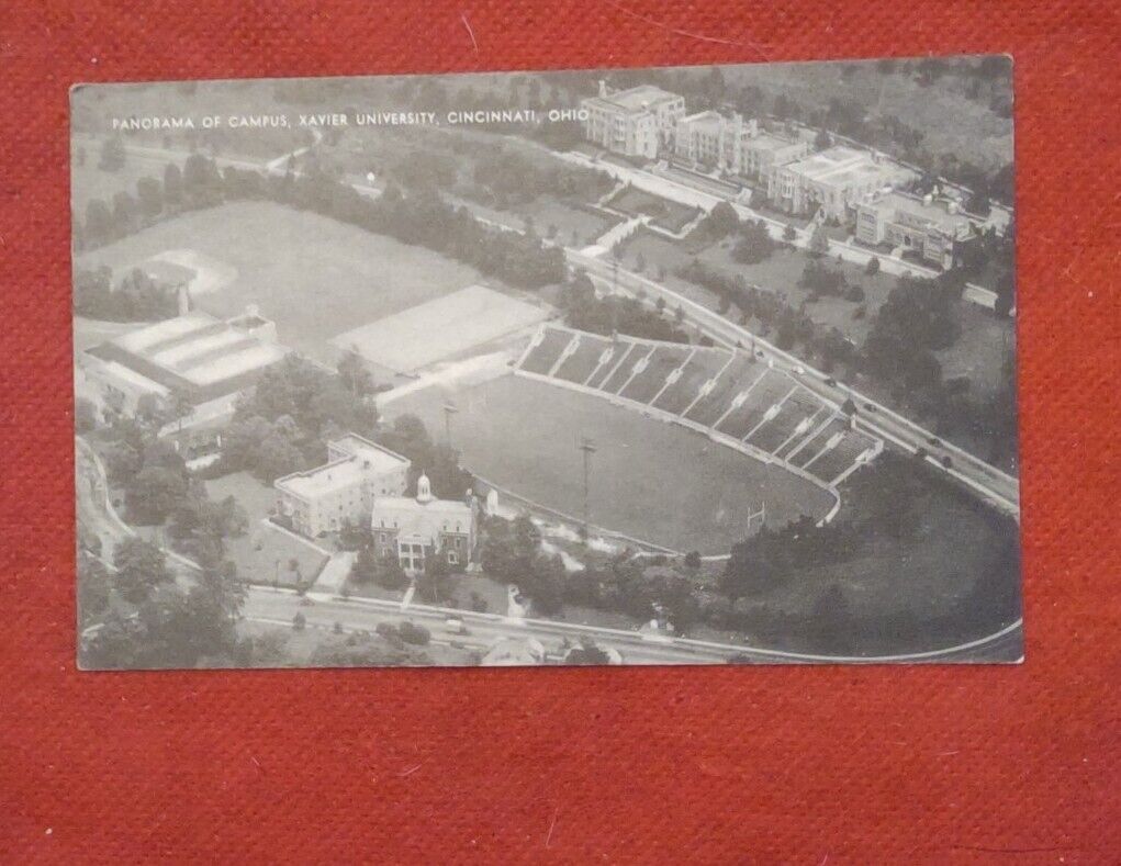 B/W Postcard Panoramic Xavier University Cincinnati Ohio