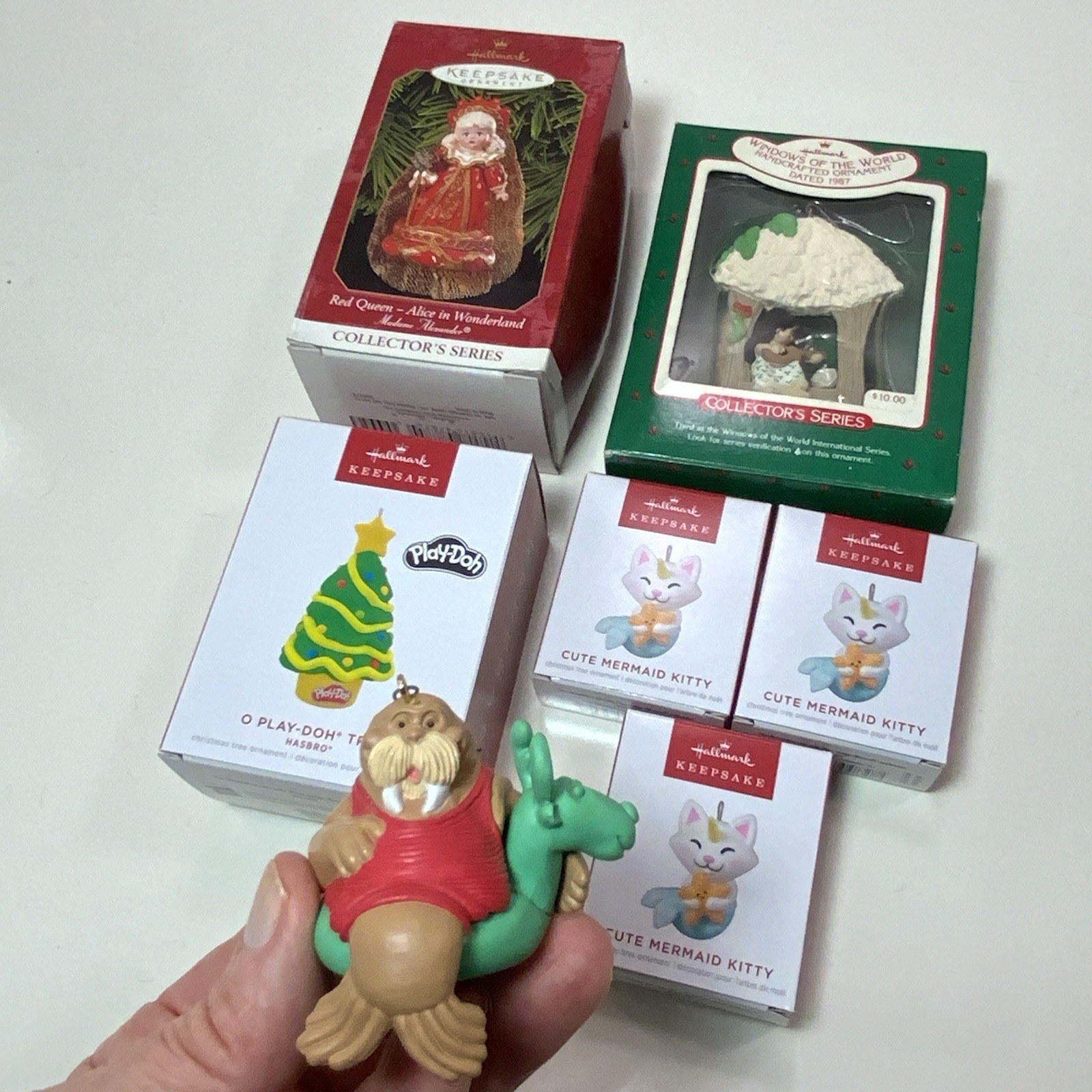 Hallmark Keepsake Christmas Ornament Lot Of 7 Multicolor Hanging Ornaments Hallmark Keepsake Christmas Ornament Lot Of 7 Multicolor Hanging Ornaments