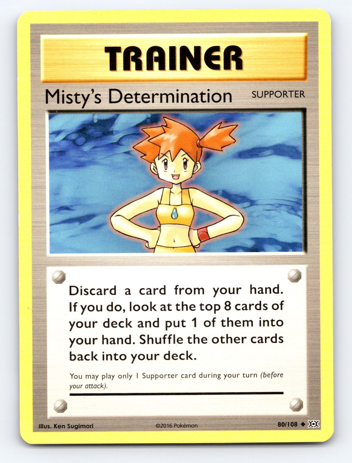 Misty\'s Determination 80/108 Uncommon Evolutions Pokemon Moderately Played