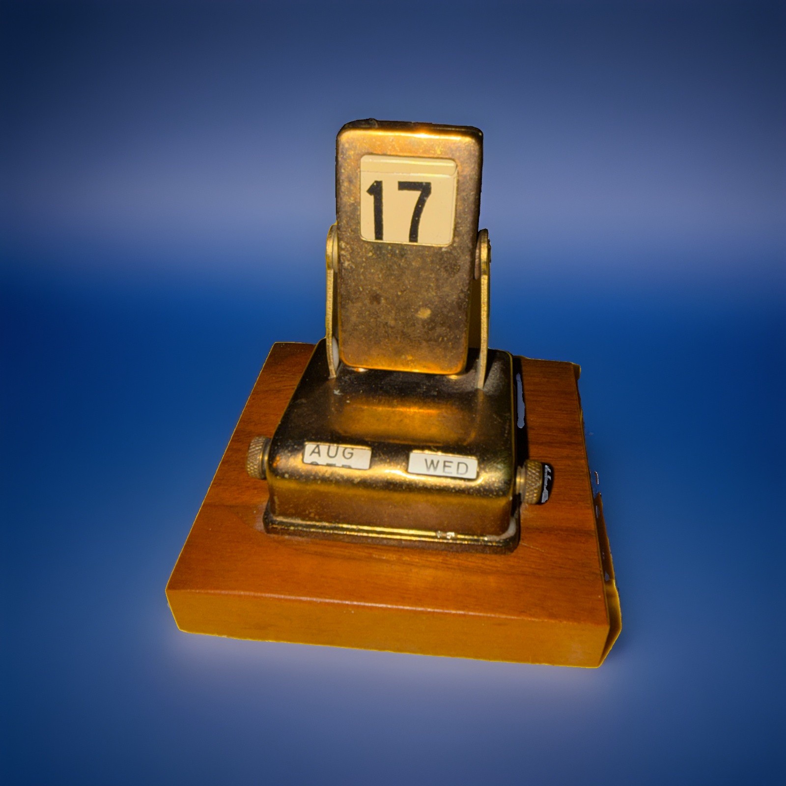 Vintage Japan Perpetual Flip Desk Calendar Month Day Date VTG 3.5”