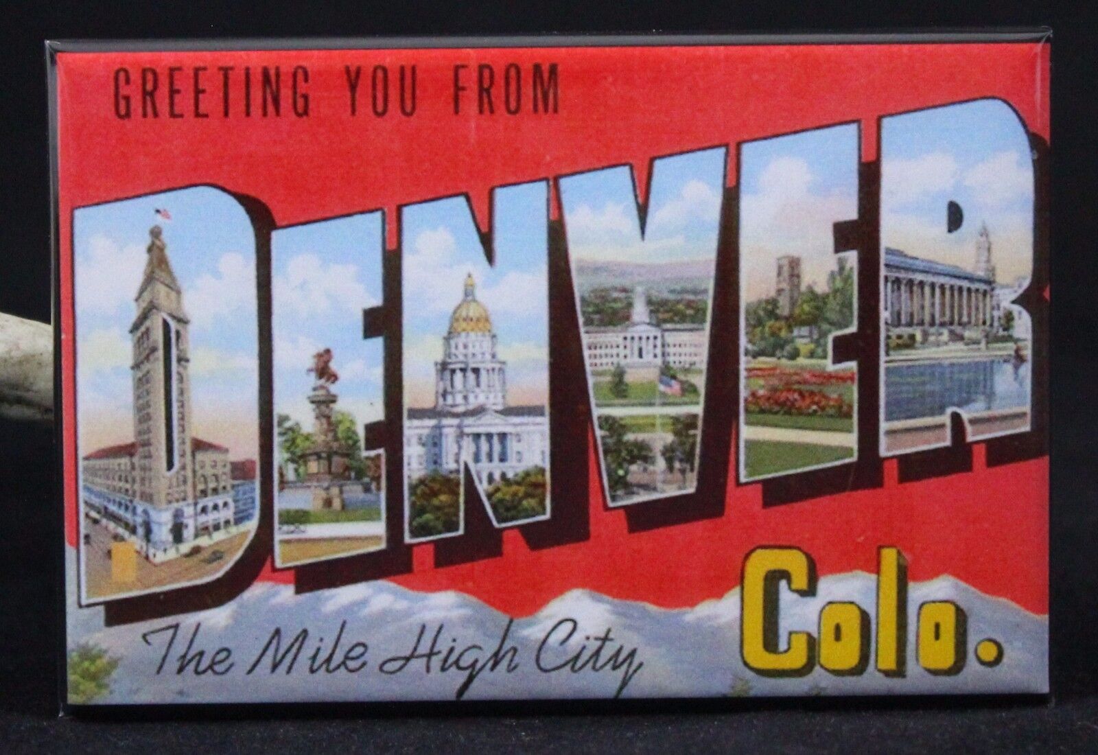 Greetings from Denver Vintage Postcard 2