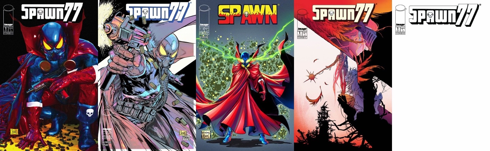 SPAWN 77 #1 (5 BOOK VARIANT COVER SET) - NOW SHIPPING