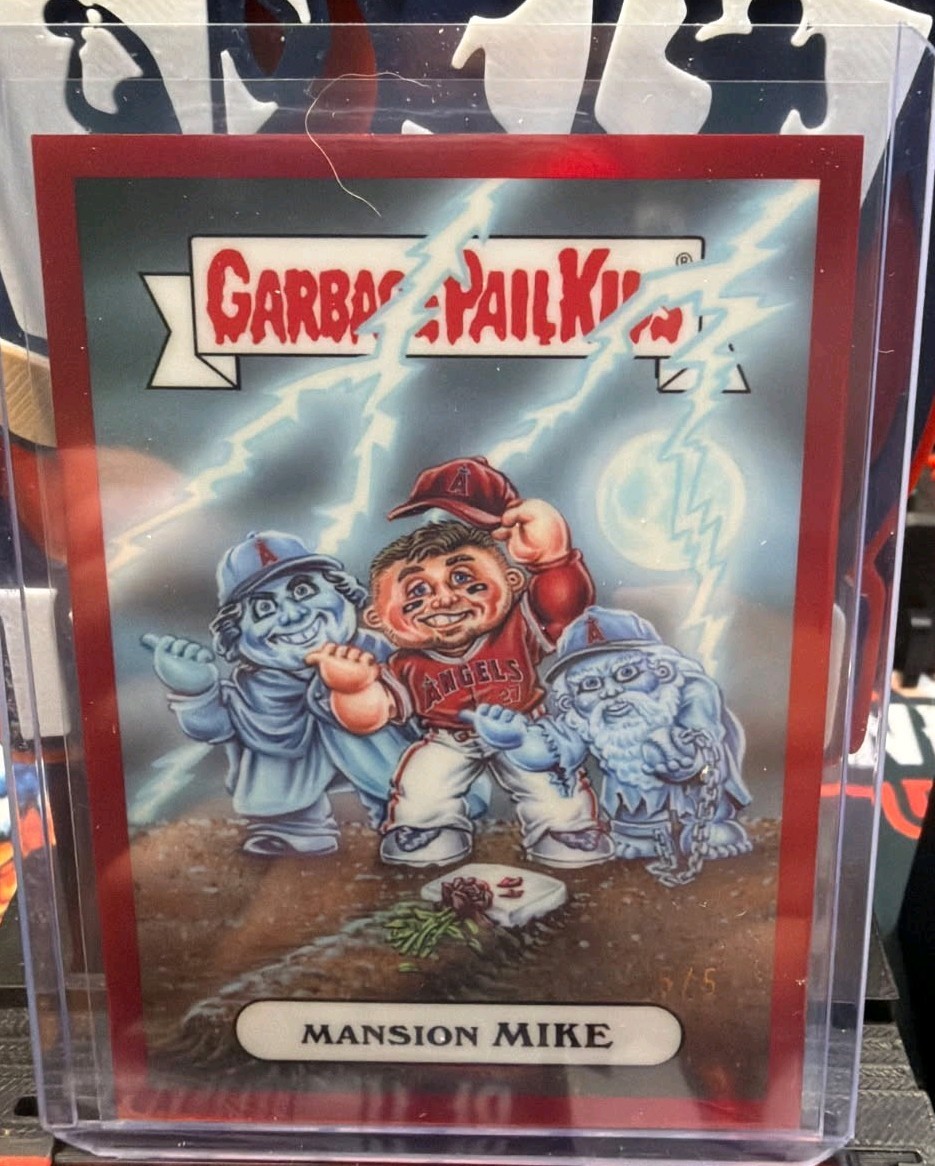 2026 Bowman Chrome Mike Trout MANSION MIKE Garbage Pail Kids RED 5/5 SSP 2026 Bowman Chrome Mike Trout MANSION MIKE Garbage Pail Kids RED 5/5 SSP