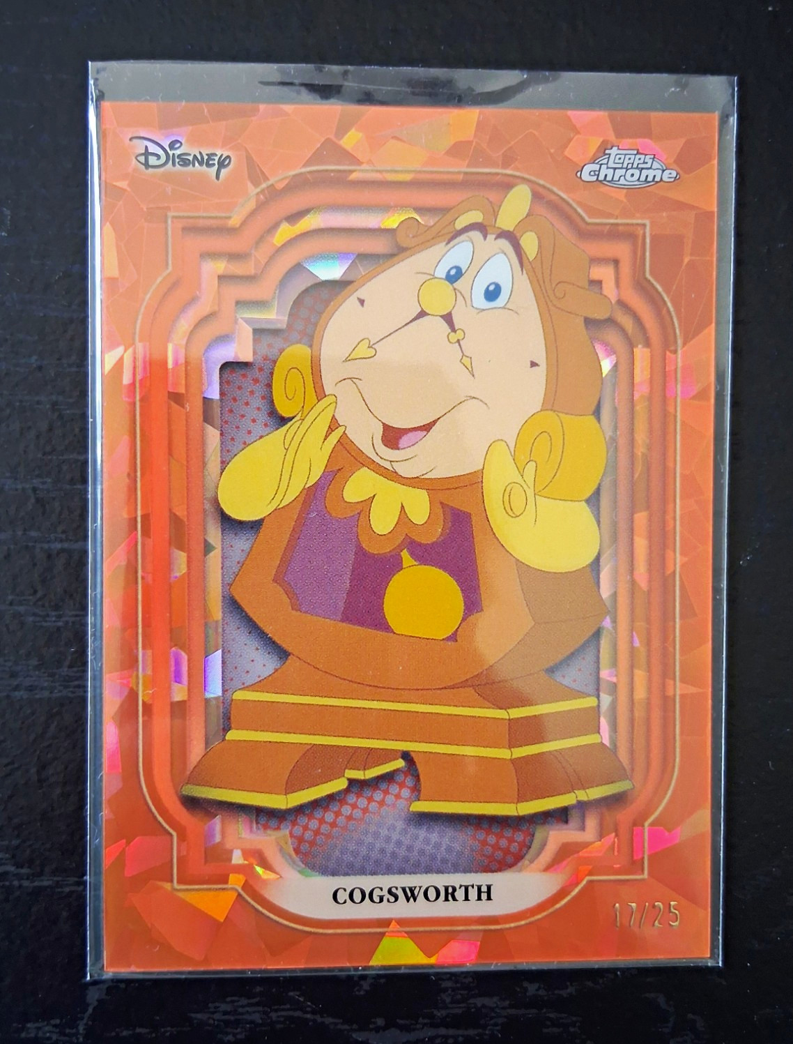 Topps 2024 Topps Chrome Disney Cogsworth #53 Serial Numbered 11/25 Topps 2024 Topps Chrome Disney Cogsworth #53 Serial Numbered 11/25