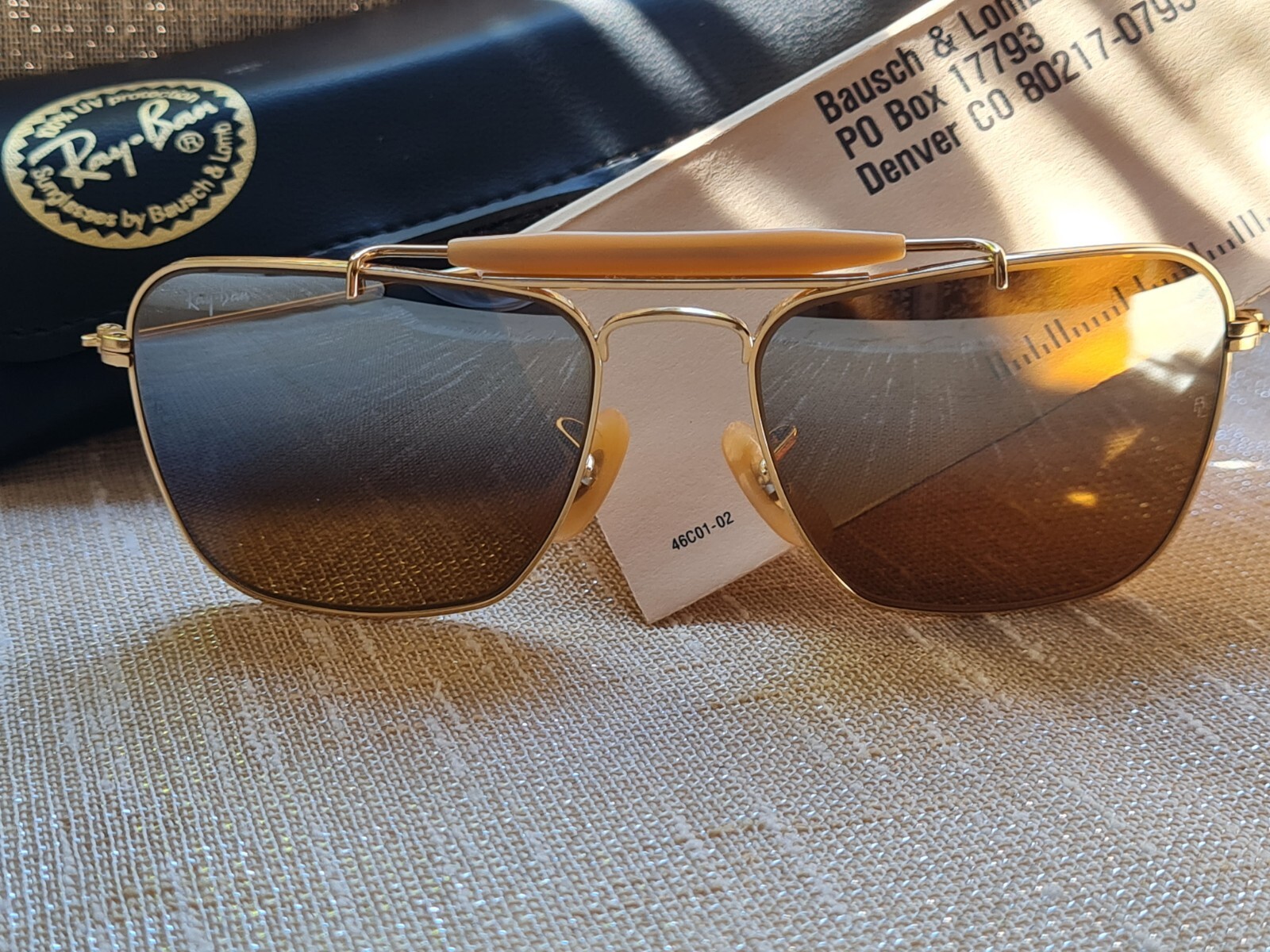 Ray BAN BL Never worn RARE NOS VINTAGE USA BAUSCH &LOMB CARAVAN SMALL W CASE