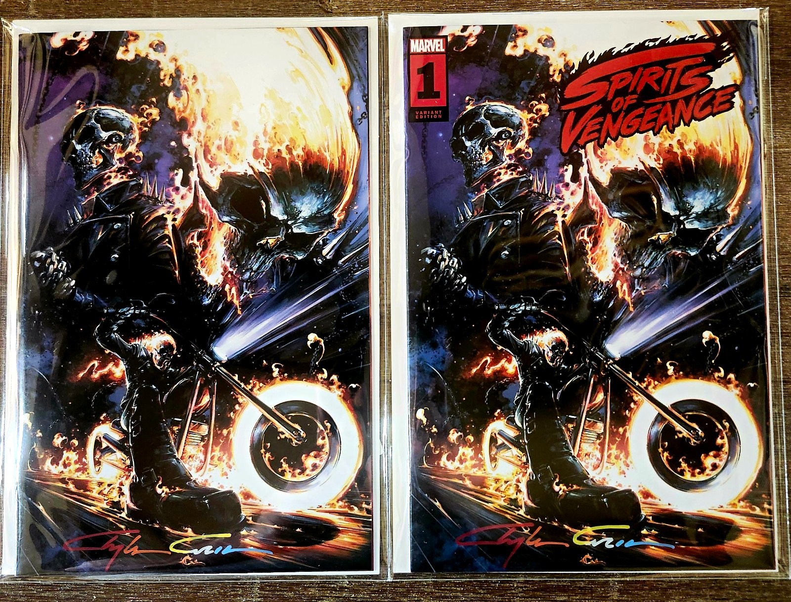 Marvel Spirits of Vengeance #1 Clayton Crain Infinity Signed Bundle 229/555 Marvel Spirits of Vengeance #1 Clayton Crain Infinity Signed Bundle 229/555