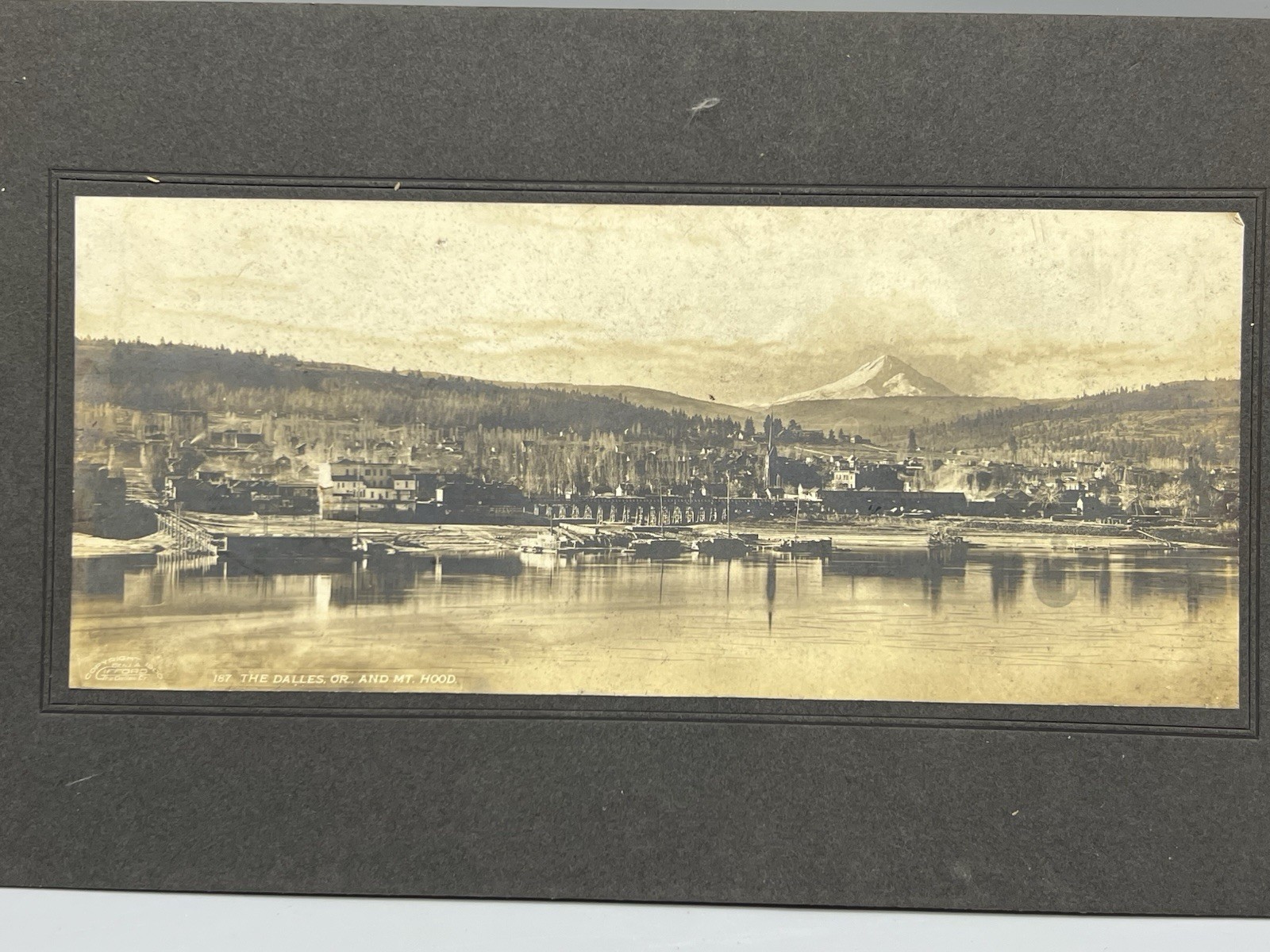 Rare Photo of The Dalles Mt Hood. Columbia River, Oregon. 1900 Benjamin Gifford Rare Photo of The Dalles Mt Hood. Columbia River, Oregon. 1900 Benjamin Gifford