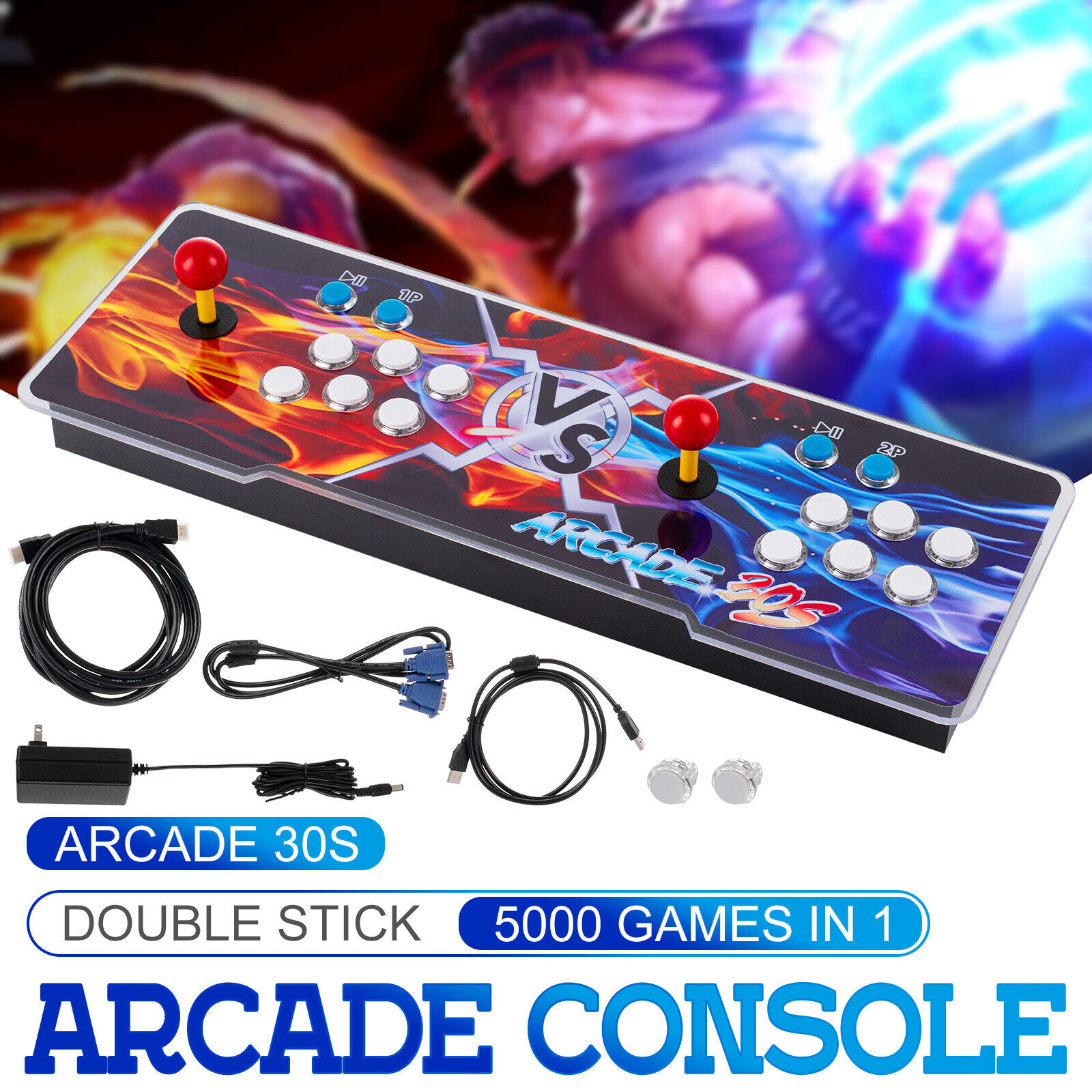 2022 NEW Pandora's Box 5000 Retro Video Games Double Stick Home Arcade Console
