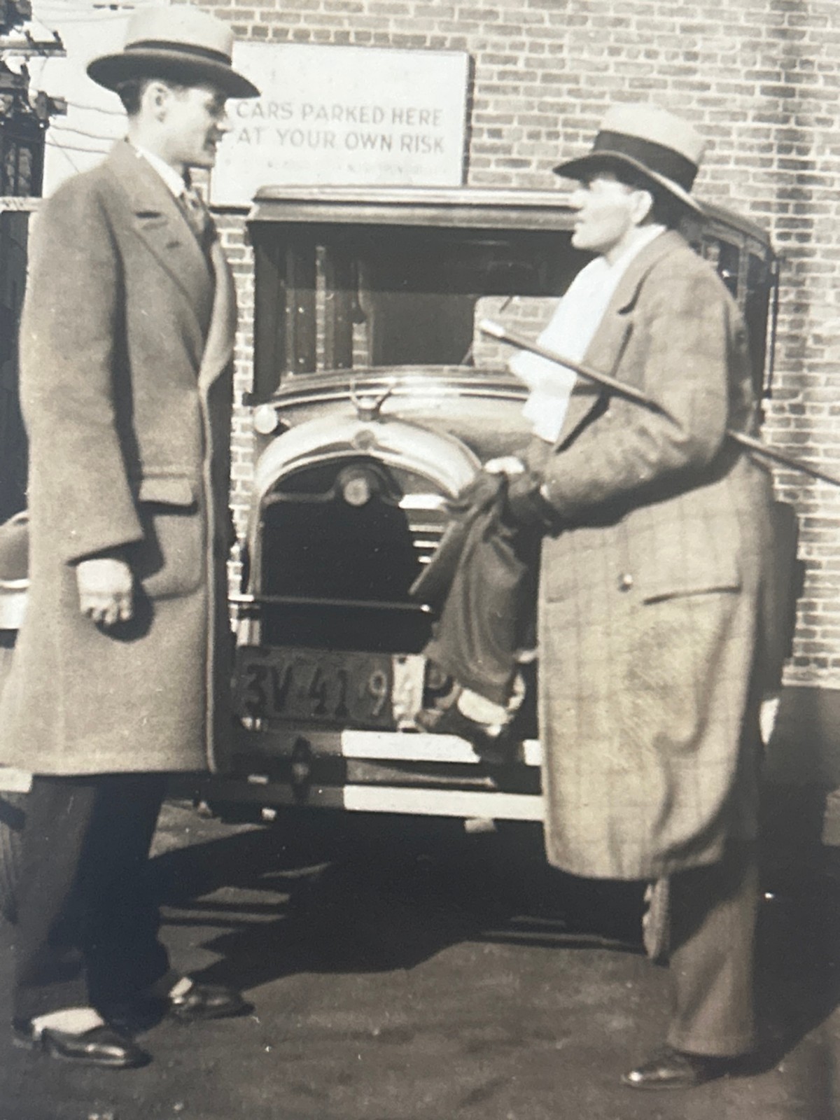 1926 Men Automobile Vintage Auto Photo