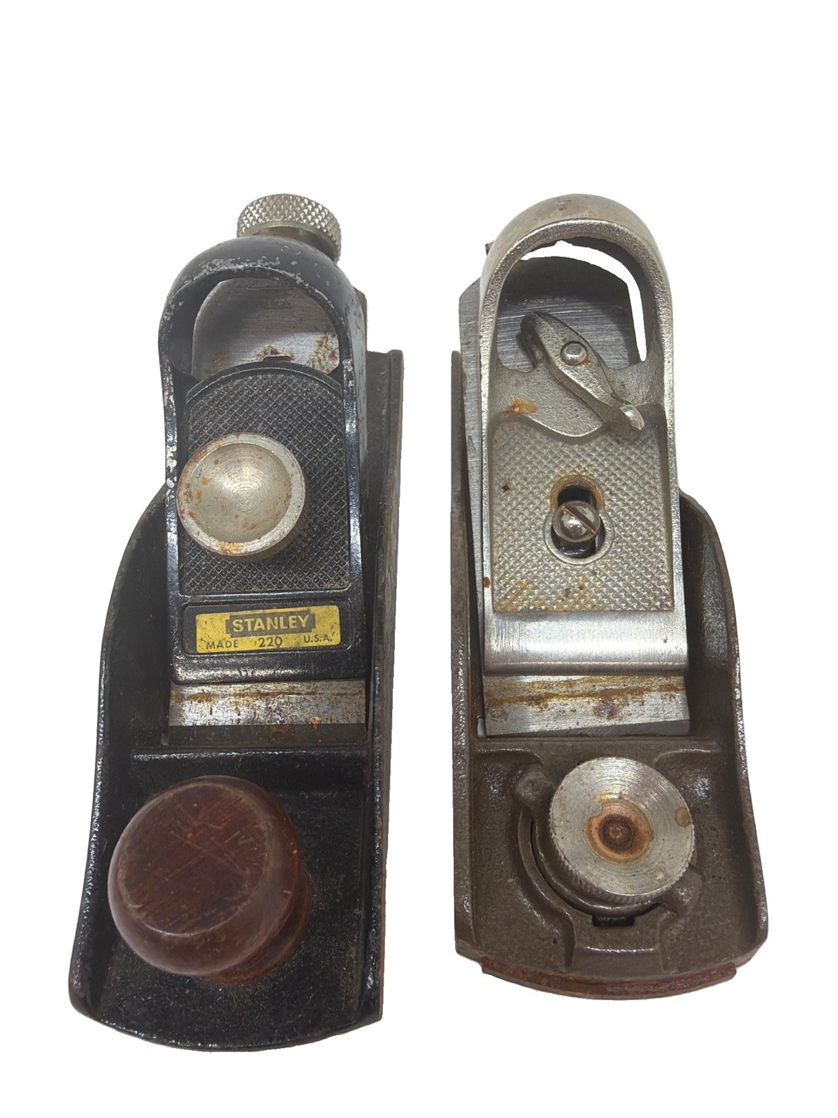 Vintage Lot Of 2 Mini Hand Planes Stanley 220-& Craftsman 306-16 Vintage Lot Of 2 Mini Hand Planes Stanley 220-& Craftsman 306-16