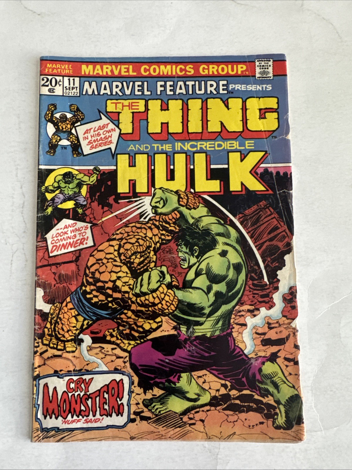 MARVEL FEATURE #11 Presents Thing & HULK SEPT 1973 Bronze Age MARVEL FEATURE #11 Presents Thing & HULK SEPT 1973 Bronze Age