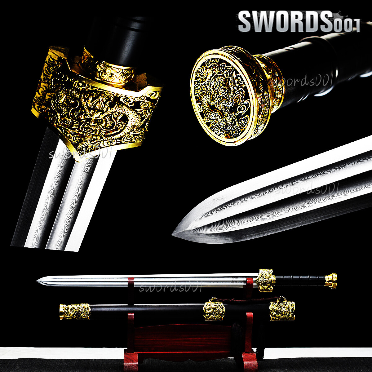 37''Handmade Chinese Han Dynasty Sword Folded Steel Ebony Sharp Functional Jian剑 37''Handmade Chinese Han Dynasty Sword Folded Steel Ebony Sharp Functional Jian剑