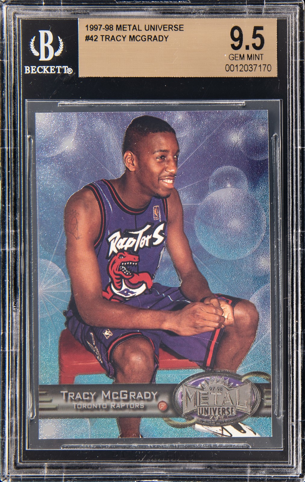 1997-98 METAL UNIVERSE #42 TRACY MCGRADY BGS 9.5