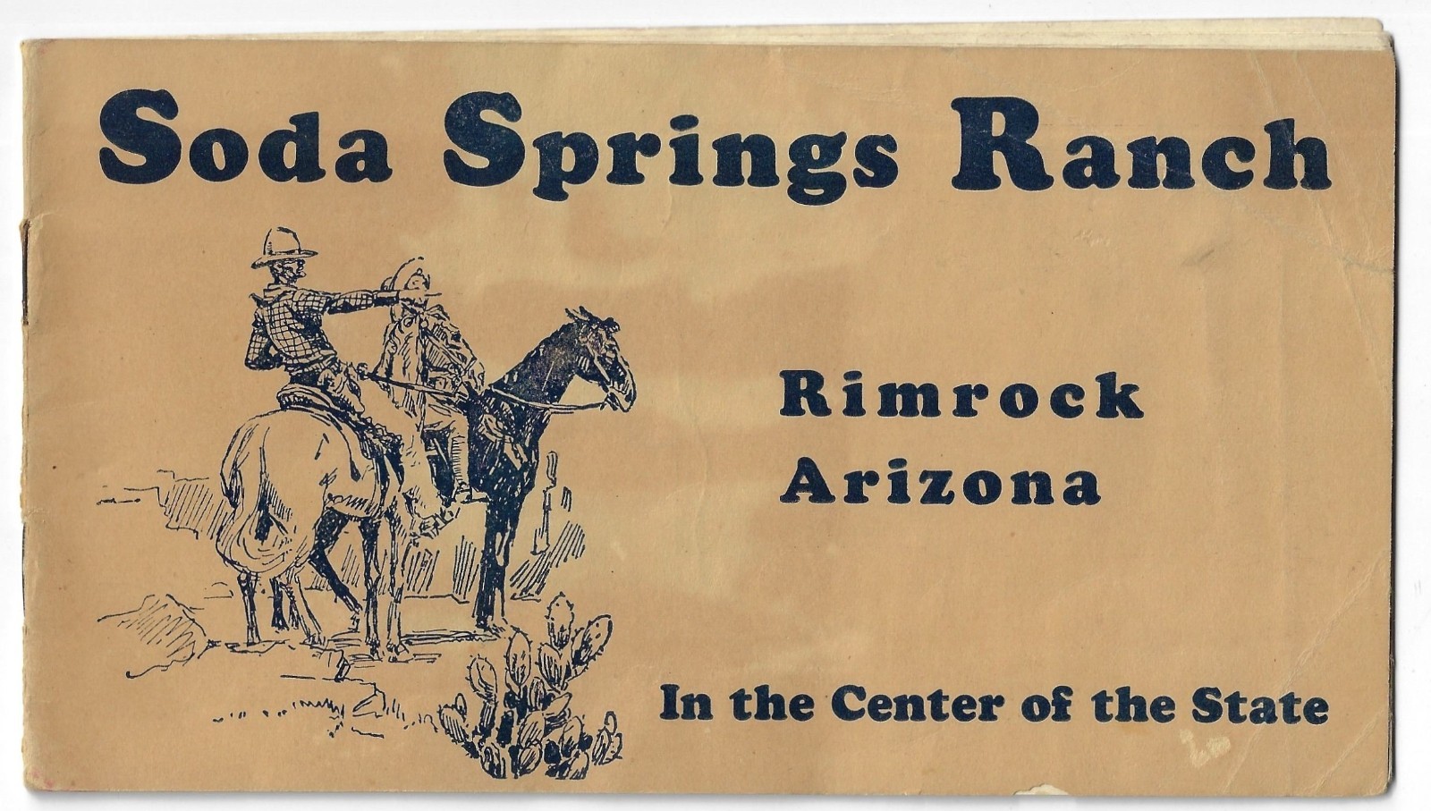1930s Brochure Soda Springs Dude Ranch Rimrock Yavapai County Arizona