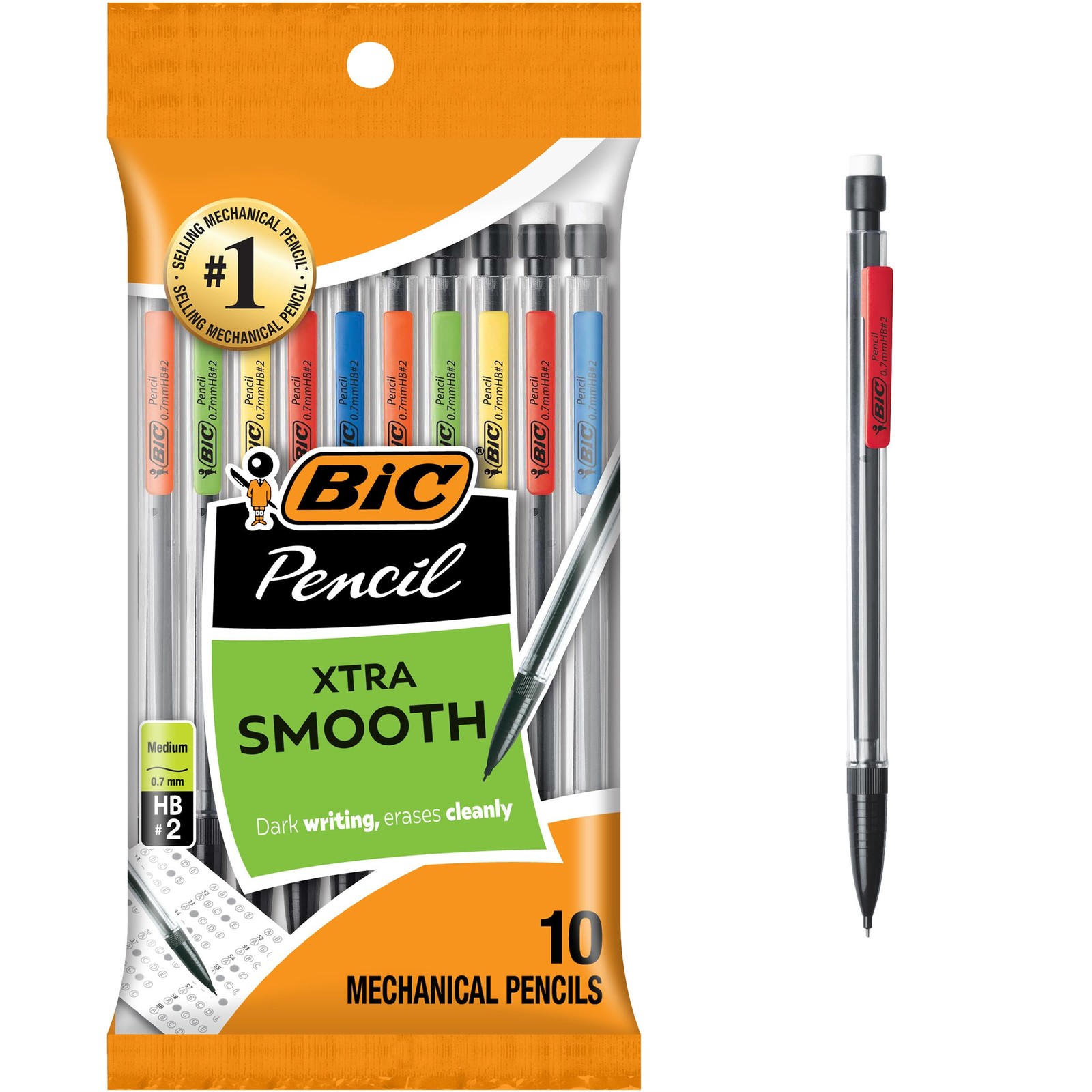 Xtra-Smooth Mechanical Pencils, Medium Point, 0.7mm, 10-Count Pack Xtra-Smooth Mechanical Pencils, Medium Point, 0.7mm, 10-Count Pack