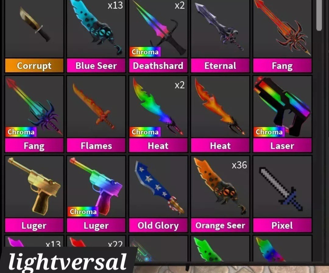 Murder Mystery 2 MM2 Box 4 Godlys/vintages Items Murder Mystery 2 MM2 Box 4 Godlys/vintages Items