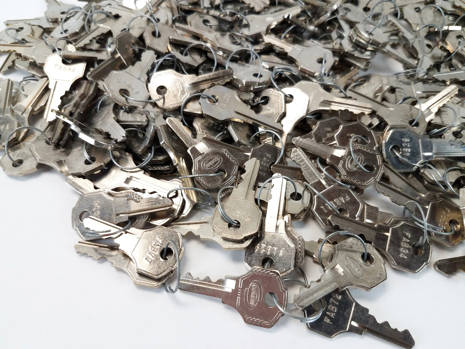 350 Vtg CORBIN Keys FAB Series FAB001-FAB180 Range 175 Sets of Two Keys 5+ Lbs