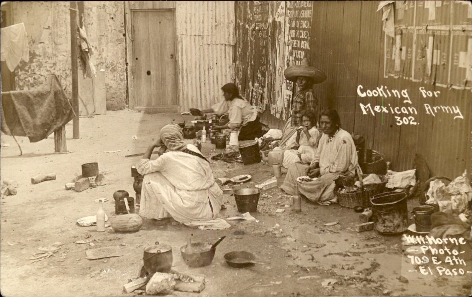 Mexican Revolution Mexico Locals Cooking For Army c1910 Real Photo Postcard bhn Mexican Revolution Mexico Locals Cooking For Army c1910 Real Photo Postcard bhn