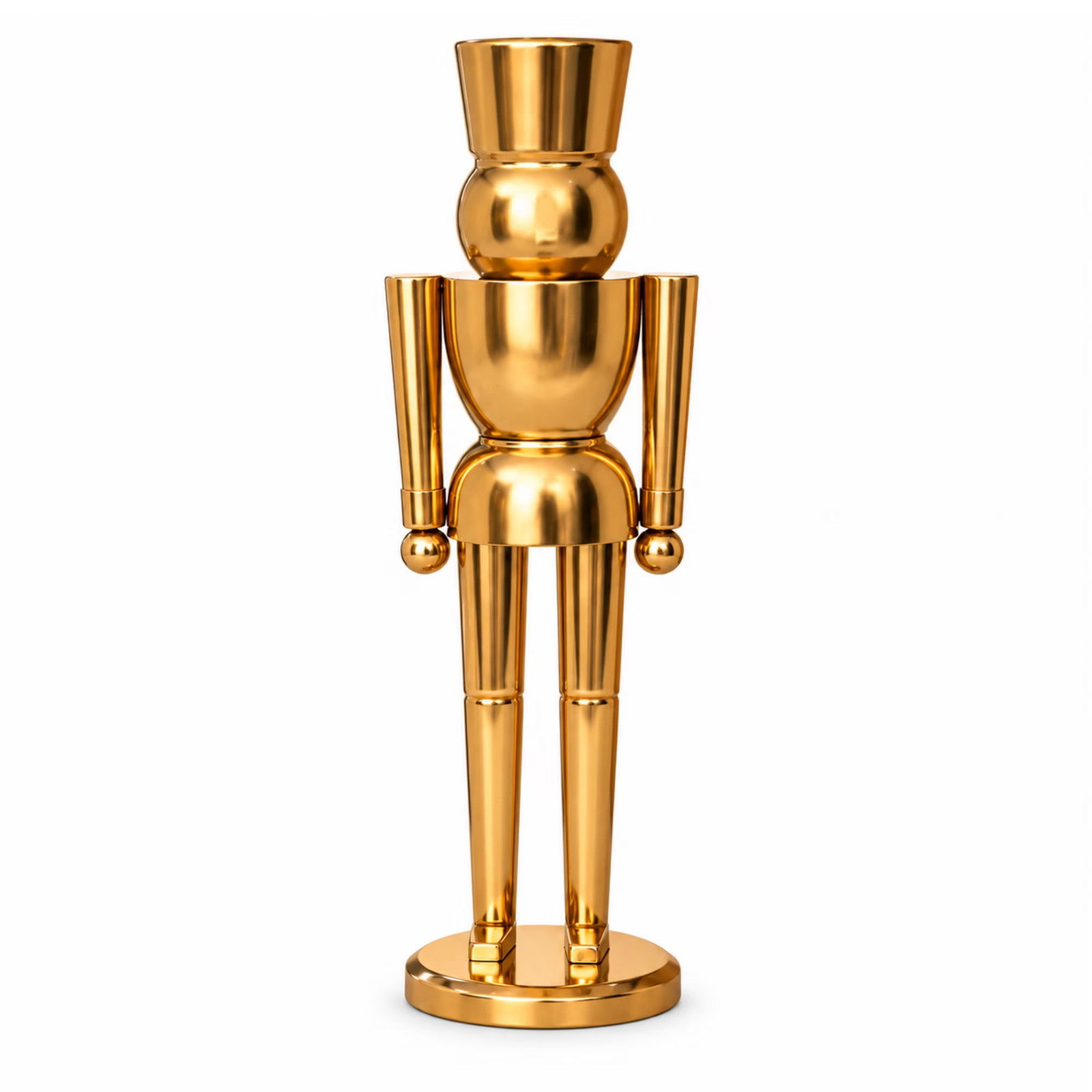 My Texas House Metal Christmas Decorative Nutcracker, Gold, 24 My Texas House Metal Christmas Decorative Nutcracker, Gold, 24