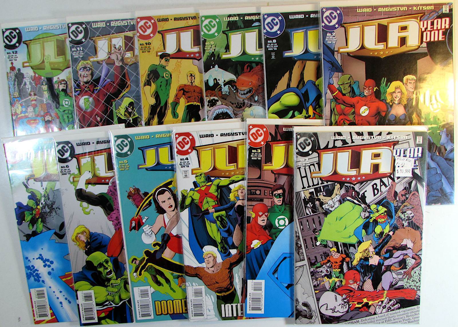 JLA Year One Lot of 12 #1,2,3,4,5,6,7,8,9,10,11,12 DC (1998) Complete Comics