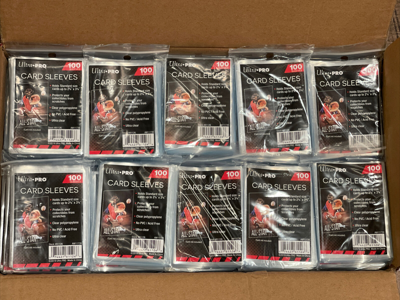 Ultra Pro Standard Size Soft Penny Sleeves CASE of 100 Packs, or 10,000 total