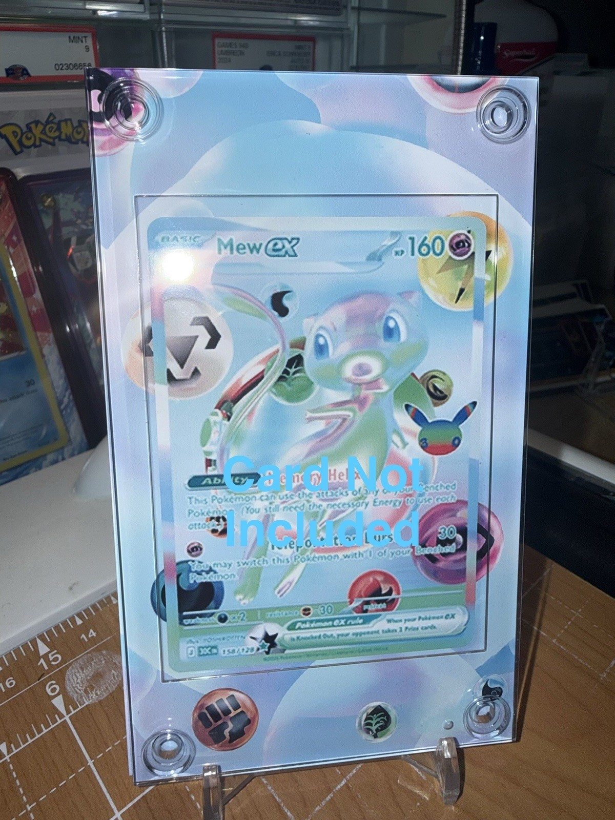 Mew ex 30th Celebration Pokemon Extended Art Display Case
