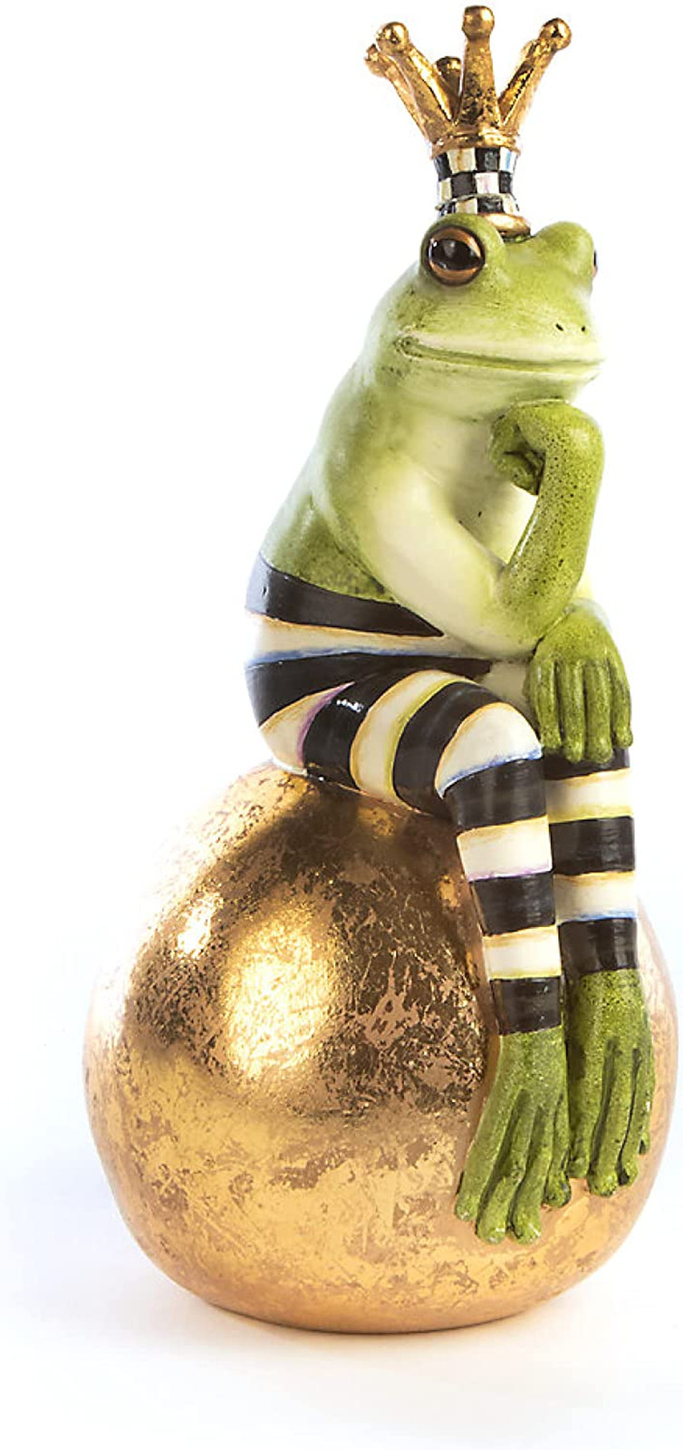 Fergal Frog on Ball, Cute Frog Statue, Unique Frog Decoration