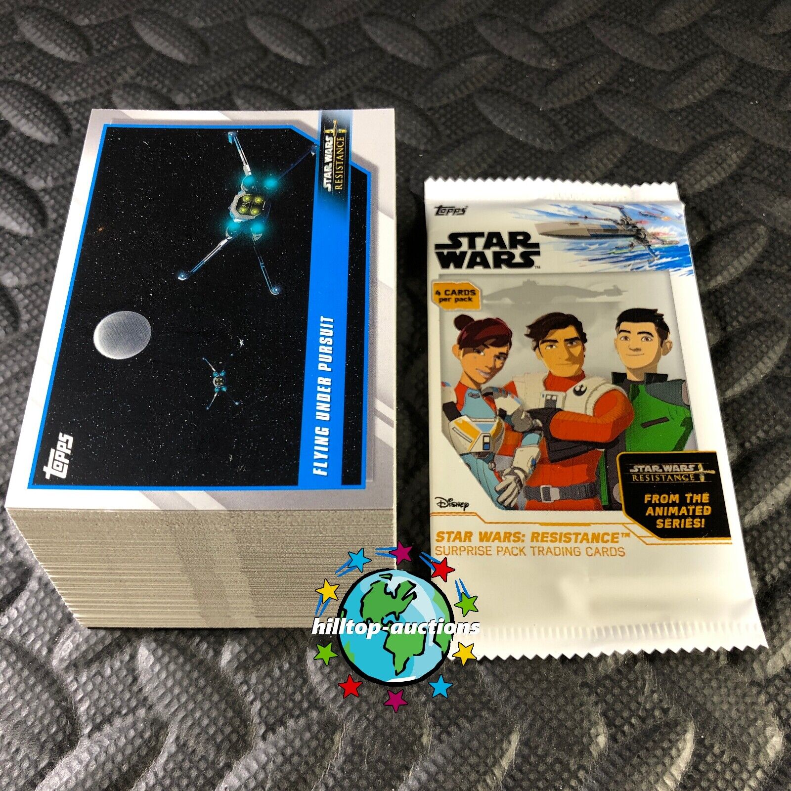 2019 TOPPS STAR WARS RESISTANCE COMPLETE BASE TRADING CARD SET OF 100 +WRAPPER