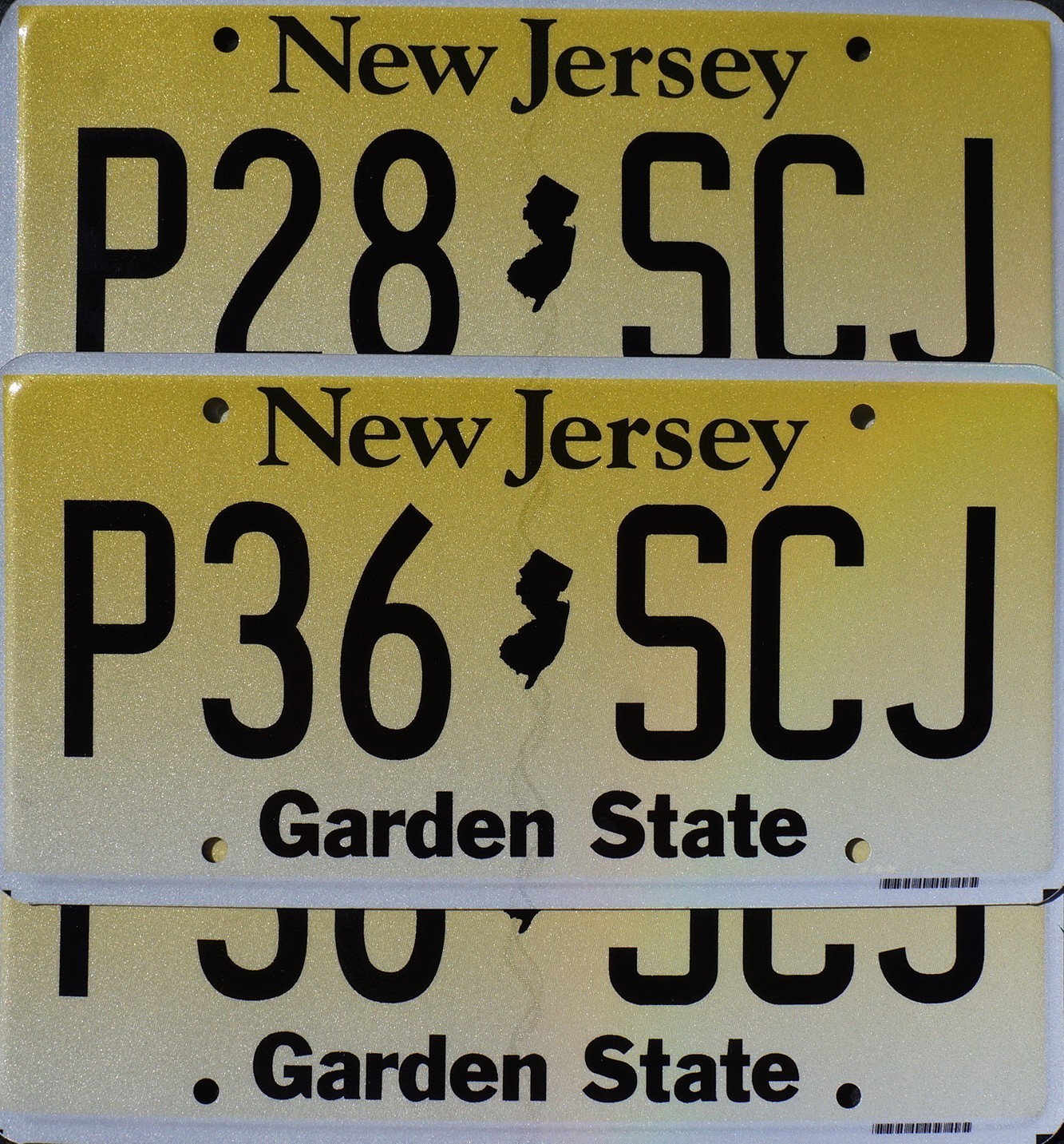 One Random NEW JERSEY LICENSE PLATE - Garden State Yellow License Plates One Random NEW JERSEY LICENSE PLATE - Garden State Yellow License Plates